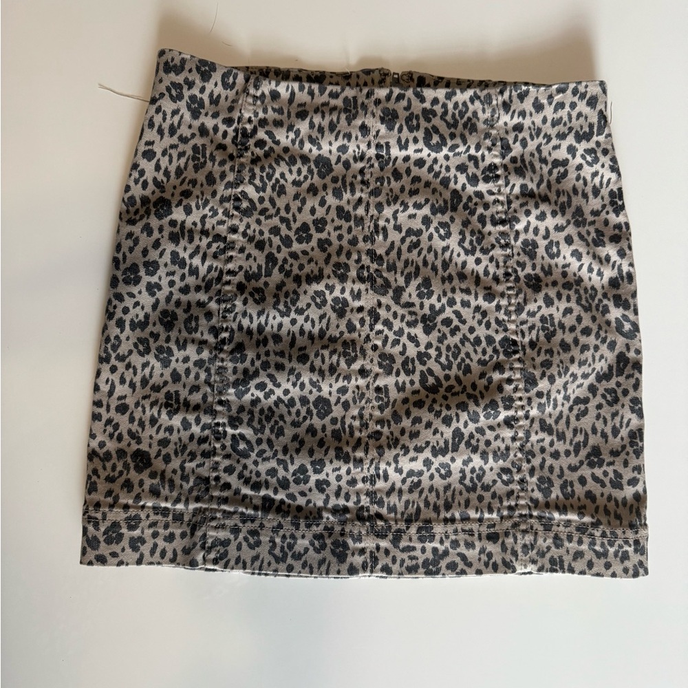 Leopard Print Mini Skirt
